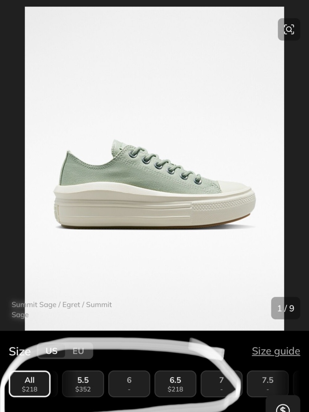 Converse Summit Sage Low Top Sneakers - Sage & Egret
